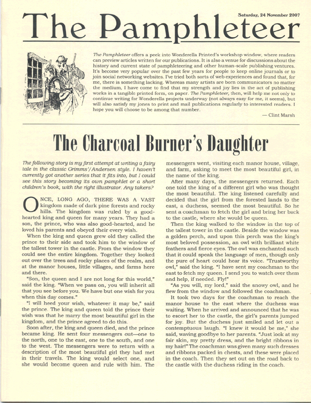 The Pamphleteer No.1 - Click for more information.
